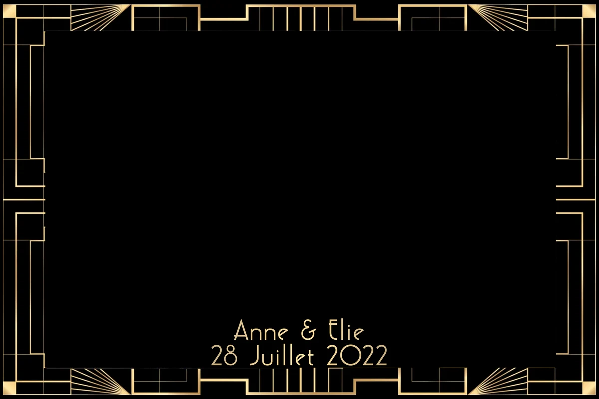 Cadre photobooth mariage premium or